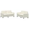 vidaXL 2-tlg. Sofagarnitur Creme Samt