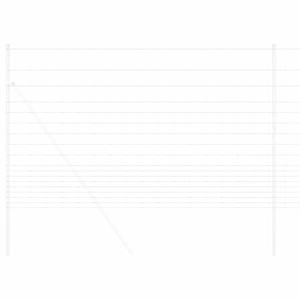 vidaXL Feldzaun Silber 25 x 1,5 m Verzinkter Stahl