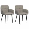 vidaXL Esszimmerst&uuml;hle 2 pcs Kunstwildleder Hellgrau 59x56,5x85 cm