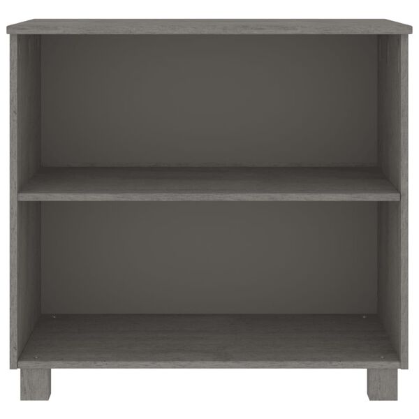 vidaXL Sideboard HAMAR Hellgrau 85x35x80 cm Massivholz Kiefer