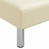 vidaXL Chaiselongue Creme Kunstleder
