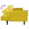 vidaXL Schlafsofa 2-Sitzer mit 2 Kissen Gelb Samt