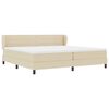 vidaXL Boxspringbett mit Matratze Creme 200 x 200 cm Stoff