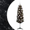 vidaXL K&uuml;nstlicher schmaler Weihnachtsbaum mit Weihnachtskugel 150 cm
