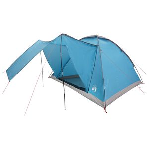 vidaXL Campingzelt mit Dach Blau 4-Personen Polyester und Stahl