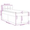 vidaXL Boxspringbett mit Matratze Creme 80x200 cm Stoff