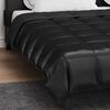 vidaXL Sommerdecke Schwarz 220 x 240 cm Satin und Mikrofaser