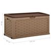 vidaXL Gartenbox 335 L Schokoladenbraun PP Rattan