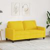 vidaXL 2-Sitzer-Sofa Hellgelb 140 cm Stoff