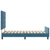 vidaXL Boxspringbett mit Kopfteil Dunkelblau 90 x 200 cm Samt