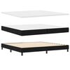 vidaXL Boxspringbett mit Matratze mit LED Schwarz 200 x 200 cm Stoff