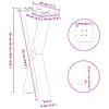 vidaXL Couchtischbeine X-Form 2 Stk. Wei&szlig; 28x(42-43) cm Stahl