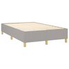 vidaXL Boxspringbett mit Matratze Hellgrau 120x190 cm Stoff