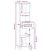 vidaXL Badezimmerschrank mit Regal Wei&szlig; 38 x 33 x 160 cm Holzwerkstoff