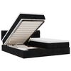 vidaXL Ottoman-Bett mit Matratzen & LEDs Schwarz 160x200 cm Stoff
