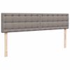 vidaXL Ottoman-Bett mit Matratzen Taupe 200x200 cm Stoff
