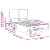 vidaXL Bettrahmen mit Kopfteil Beton Grau 120 x 190 cm Holzwerkstoff