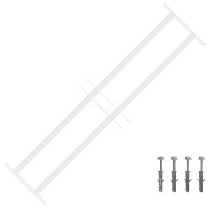vidaXL Sicherheitsgitter f&uuml;r Fenster mit 2 Querstangen 3 stk.