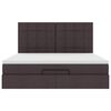 vidaXL Ottoman-Bett mit Matratze & LEDs Dunkelbraun 160x200 cm Stoff
