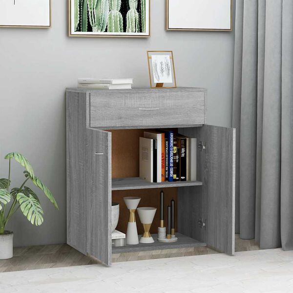 vidaXL Sideboard Grau Sonoma 60x30x75 cm Holzwerkstoff