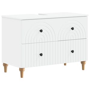 vidaXL Waschbeckenschrank ALKMAAR Wei&szlig; 82 x 41 x 59 cm Holzwerkstoff
