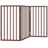 vidaXL 3-tlg. Hundetor Faltbar Braun 150 cm Pappelholz