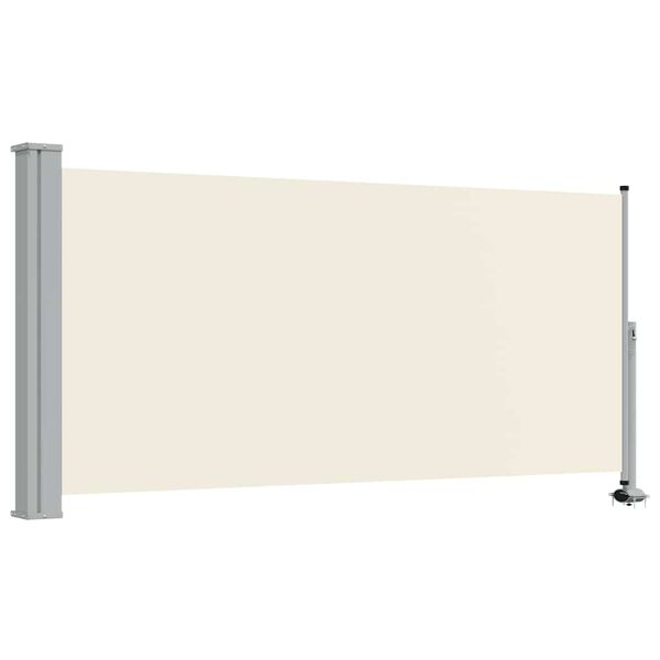 vidaXL Ausziehbare Seitenmarkise 120x300 cm Creme