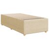 vidaXL Boxspringbett mit Matratze Creme 80x200 cm Stoff