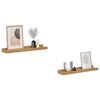 vidaXL Wandregal mit Regal 2 pcs Braun 40 x 9 x 3 cm Holzwerkstoff