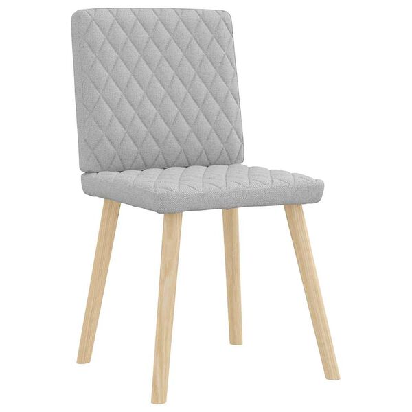 vidaXL Esszimmerstühle 2 Stk. Wolkengrau Stoff