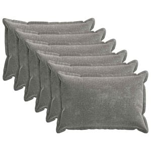 vidaXL Kissenbezug 6 pcs HOUTEN Dunkelgrau 50 x 70 cm Chenille-Stoff