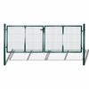 vidaXL Zauntor Stahl 300x125 cm Gr&uuml;n