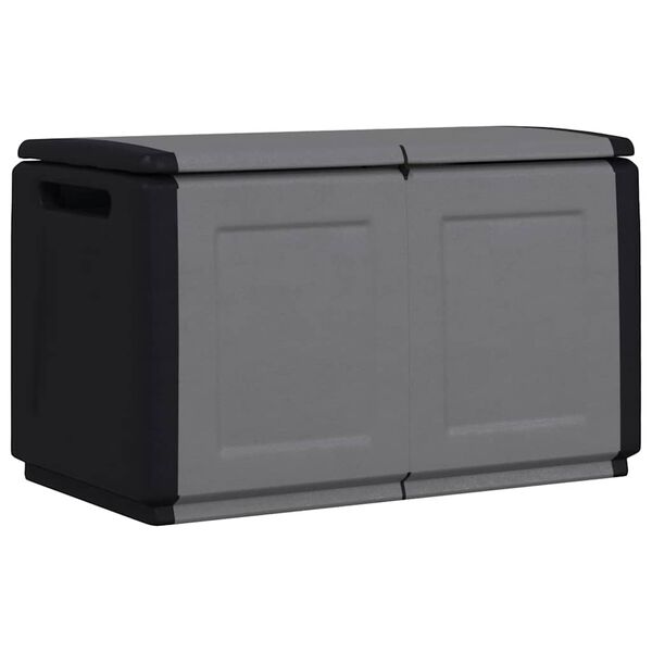 vidaXL Garten-Aufbewahrungsbox 96x53x57 cm 230 L Dunkelgrau Schwarz