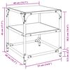 vidaXL Couchtisch mit Glasplatte Transparent 40x40x45 cm Stahl