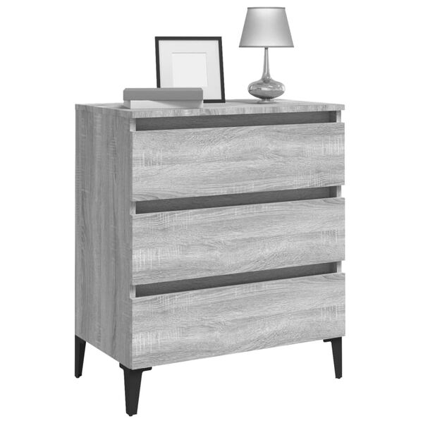 vidaXL Sideboard Grau Sonoma 60x35x69 cm Holzwerkstoff