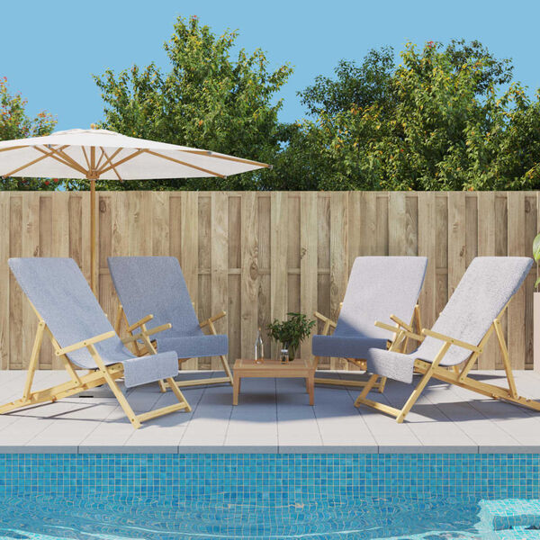 vidaXL Strandt&uuml;cher 4 Stk. Grau 60x135 cm Stoff 400 GSM