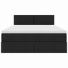 vidaXL Bett mit Stauraum und LED Schwarz 140 x 190 cm Polyester