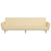 vidaXL Schlafsofa 2-Sitzer Creme Stoff