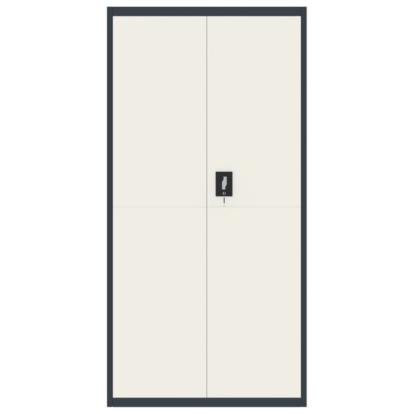 vidaXL Aktenschrank Anthrazit und Wei&szlig; 90x40x180 cm Stahl