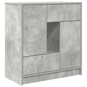 vidaXL Sideboard mit Schubladen und T&uuml;ren Betongrau 70,5x34x74,5 cm
