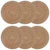 vidaXL Seegraskissen 6 pcs Natur &Oslash; 30 cm 100% Seegras