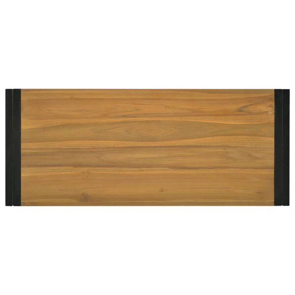 vidaXL Wand-Badregal 110x45x35 cm Massivholz Teak