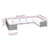 vidaXL 9-tlg. Garten-Lounge-Set mit Kissen Poly Rattan Dunkelgrau