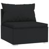 vidaXL 9-tlg. Garten-Lounge-Set mit Kissen Poly Rattan Schwarz