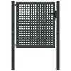 vidaXL Gartentor Anthrazit 100x100 cm Stahl
