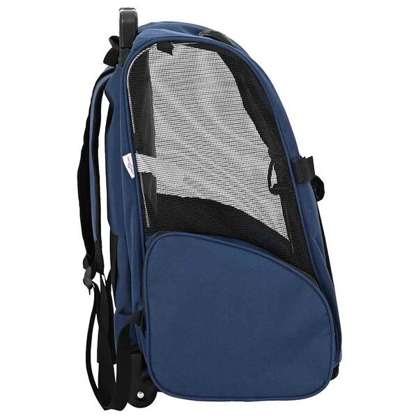 vidaXL Trolley für Haustiere 3-in-1 Blau 48x32x(57-106) cm cm Oxford-Gewebe