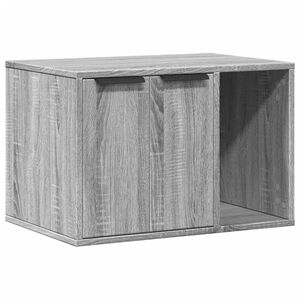 vidaXL Katzenklo Grau Sonoma 60x40x40 cm Holzwerkstoff