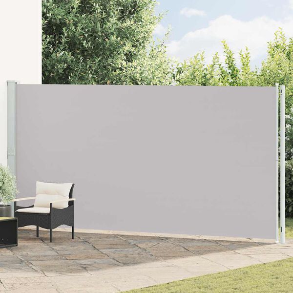 vidaXL Seitenmarkise Ausziehbar 200x600 cm Grau