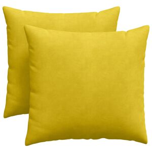 vidaXL Sofakissen 2 St&uuml;ck Gelb 45 x 45 cm Cordstoff