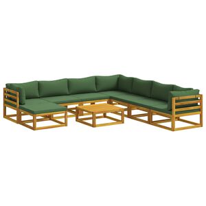 vidaXL Sofa-Set 9 stk. Natur Massivholz Akazie